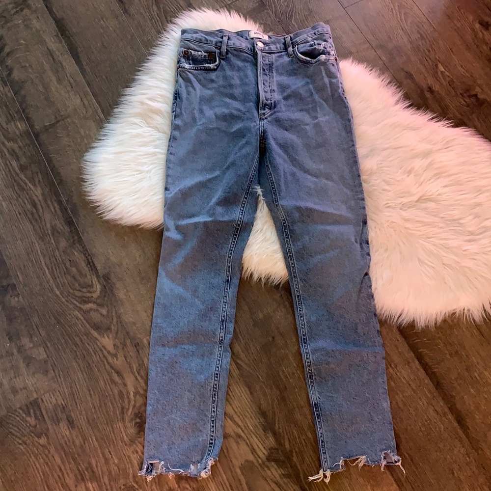 A golden high rise jean
